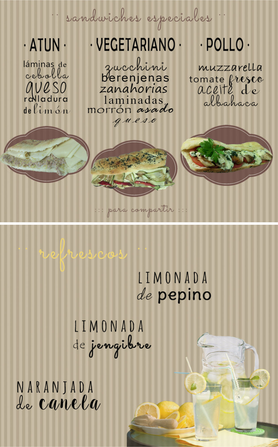 Nuevos sandwiches y refrescos 
